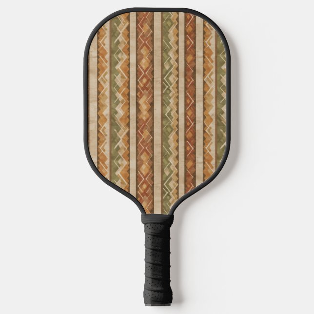 Palas De Pickleball Patrón de franja suroeste rústico (7) (Anverso)