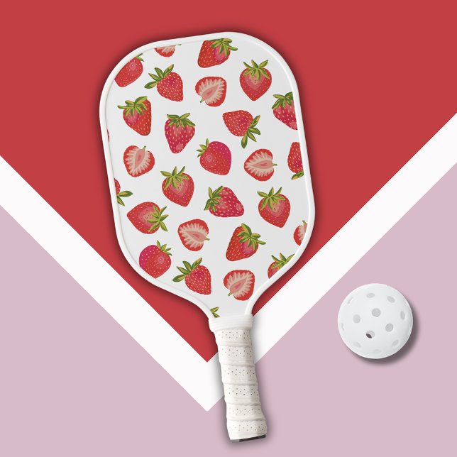Palas De Pickleball Patrón de fresa (Strawberry fruit Pickleball Paddle)