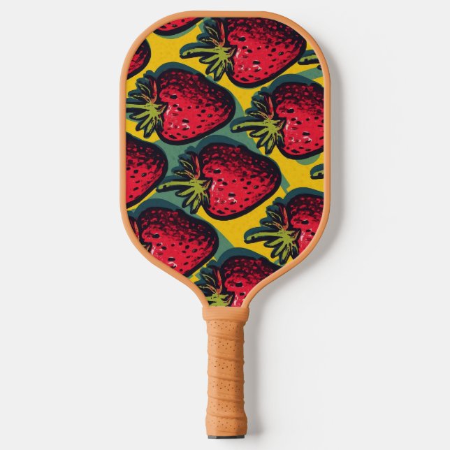 Palas De Pickleball Patrón de fresa Fruitaria Berry Strawberries F (Anverso)