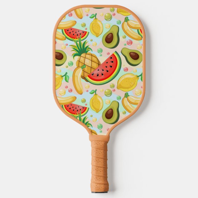 Palas De Pickleball Patrón de frutas de verano fresco (Anverso)