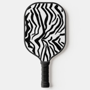 Palas De Pickleball Patrón De Fur De Cebra Negro Y Blanco