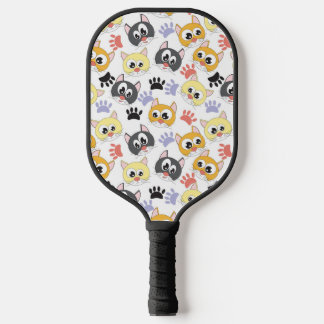 Palas De Pickleball Patrón de gatos lindos