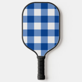 Palas De Pickleball Patrón de gingham azul
