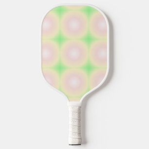 Palas De Pickleball Patrón de gradiente óptico 3D blanco Rosa verde pá