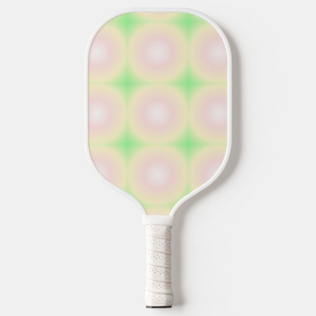 Palas De Pickleball Patrón de gradiente óptico 3D blanco Rosa verde pá (Anverso)
