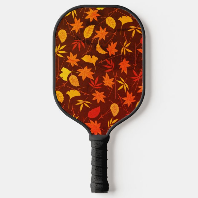 Palas De Pickleball Patrón de hojas otoñales (Anverso)