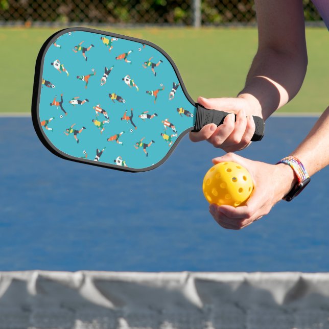 Palas De Pickleball Patrón de jugador de fútbol (in situ)