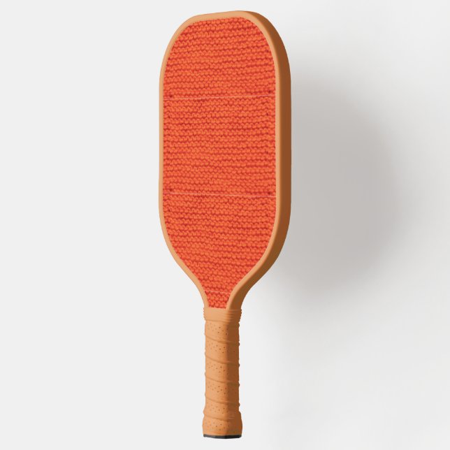 Palas De Pickleball Patrón de lana naranja de punto (Izquierda)