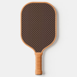 Palas De Pickleball Patrón de lunares marrón y blanco para mujeres y n