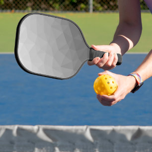 Palas De Pickleball Patrón de malla geométrica de gradiente gris
