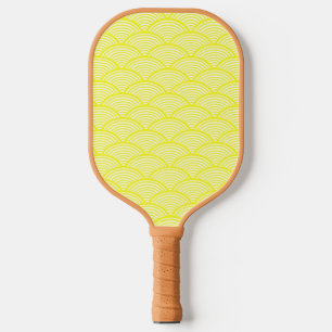 Palas De Pickleball Patrón de ondas amarillas japonesas Paddle de bola
