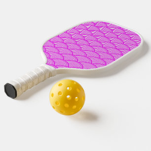 Palas De Pickleball Patrón de ondas japonesas rosadas Pickleball Paddl