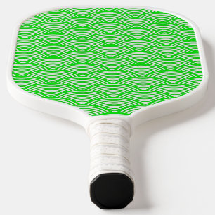 Palas De Pickleball Patrón de ondas japonesas verdes Paddle de bola