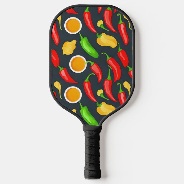 Palas De Pickleball Patrón de Peppers de Chili Caliente (Anverso)
