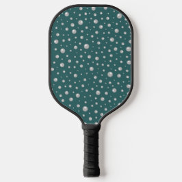 Palas De Pickleball Patrón de perla en fondo azul teal transformador