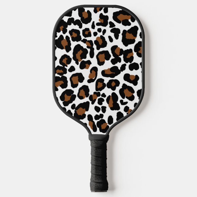 Palas De Pickleball Patrón de pieles de gato grande de leopardo (Anverso)