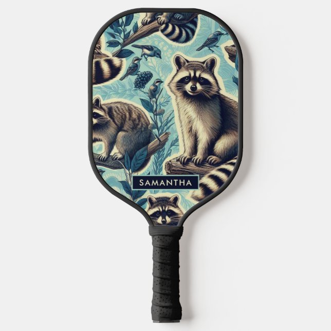 Palas De Pickleball Patrón de Racoon Cuto (Anverso)