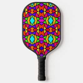 Palas De Pickleball Patrón de repetición geométrica de los colores del