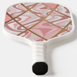 Palas De Pickleball Patrón de resumen rosado personalizado