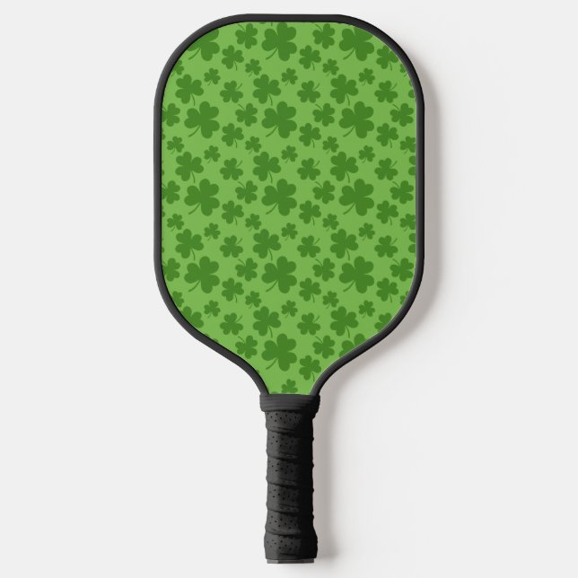 Palas De Pickleball Patrón de Shamrock Clover del Día de San Patricio (Anverso)