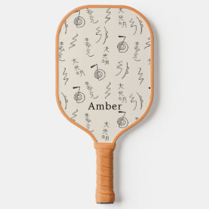 Palas De Pickleball Patrón de símbolos de Reiki monogramados - curació