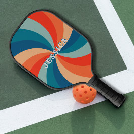 Palas De Pickleball Patrón De Swirl Retro Psicodelico Clásico