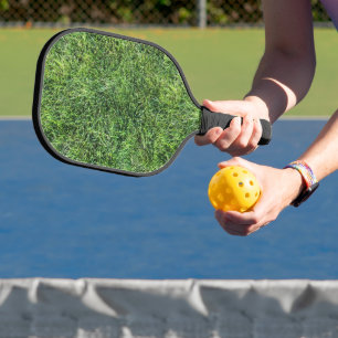 Palas De Pickleball Patrón de textura de hierba verde divertido foto r