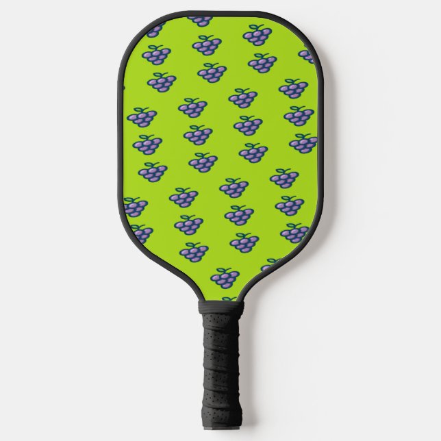 Palas De Pickleball Patrón de uvas moradas en verde (Anverso)