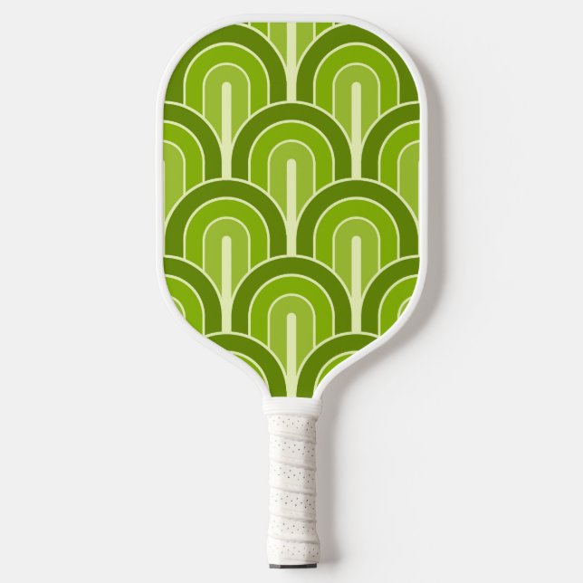 Palas De Pickleball Patrón de ventilador geométrico retro (Anverso)