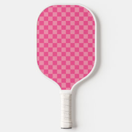Palas De Pickleball Patrón de verificador rosa de luz rosa caliente