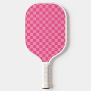 Palas De Pickleball Patrón de verificador rosa de luz rosa caliente