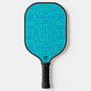 Palas De Pickleball Patrón de vidrio escarpado azul turquesa Resumen A