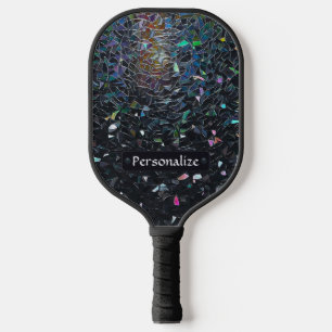 Palas De Pickleball Patrón de vidrio tintado abstracto iridiscente per