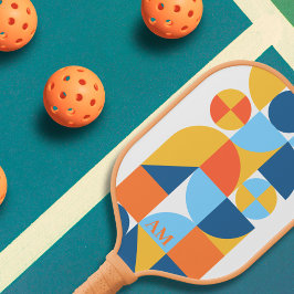Palas De Pickleball Patrón estético Bauhaus único personalizado
