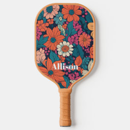 Palas De Pickleball Patrón floral audaz Personalizado botánico moderno
