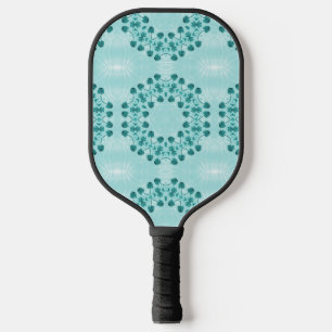 Palas De Pickleball Patrón floral, azul Verde azulado