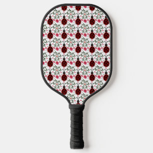Palas De Pickleball Patrón floral continuo de mariquita linda  