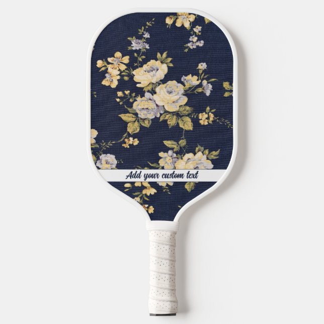 Palas De Pickleball Patrón floral de tejido (Anverso)