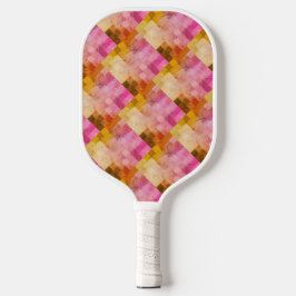 Palas De Pickleball Patrón geométrico de acuarela rosa