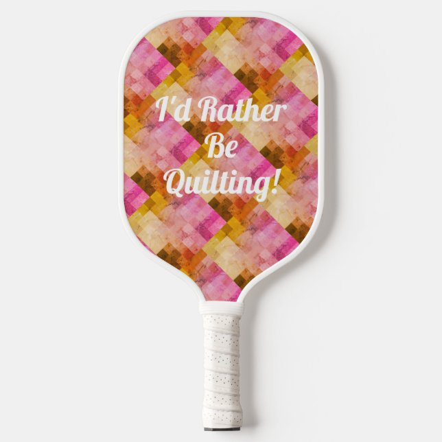 Palas De Pickleball Patrón geométrico de acuarela rosa personalizado (Anverso)