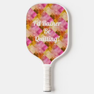 Palas De Pickleball Patrón geométrico personalizado de acuarela rosa