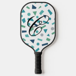 Palas De Pickleball Patrón geométrico retro - Diseño de estilo Memphis