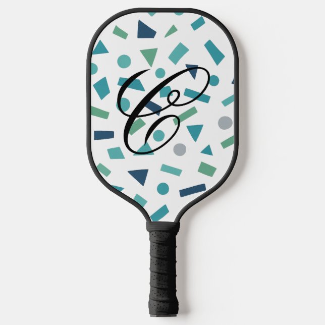 Palas De Pickleball Patrón geométrico retro - Diseño de estilo Memphis (Anverso)