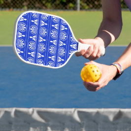 Palas De Pickleball Patrón griego árabe-mediterráneo azul