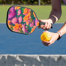 Palas De Pickleball Patrón hawaiano de flores tropicales