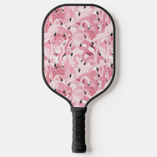 Palas De Pickleball patrón ininterrumpido con flamencos rosados exótic