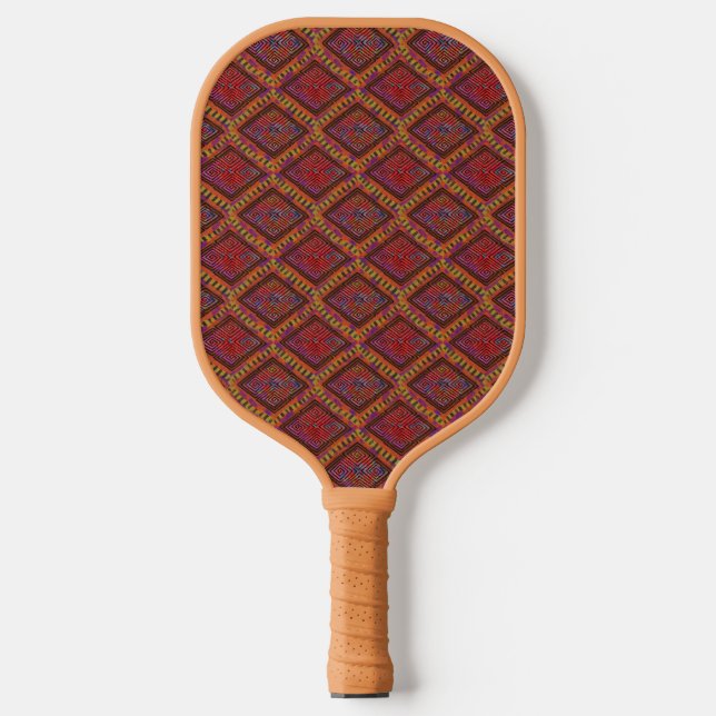 Palas De Pickleball Patrón inspirado en la tela de barro de los tonos  (Anverso)