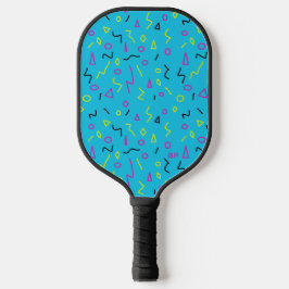 Palas De Pickleball Patrón Memphis de gafas amarillas azules de los añ