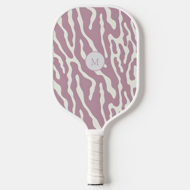 Palas De Pickleball Patrón moderno abstracto de líneas onduladas rosa  (Anverso)