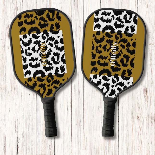 Palas De Pickleball Patrón moderno de piel de animal monocromático (Subido por el creador)